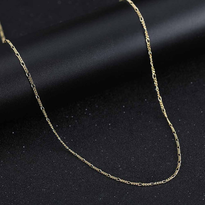 Colier argint 925 placat cu aur 18K, FIGARO, UNISEX, 55 cm, 1,7 mm [4]