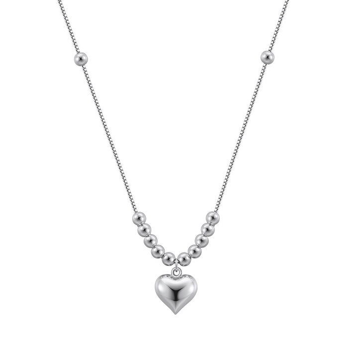 Colier argint 925 placat cu rodiu cu inimioara [1]