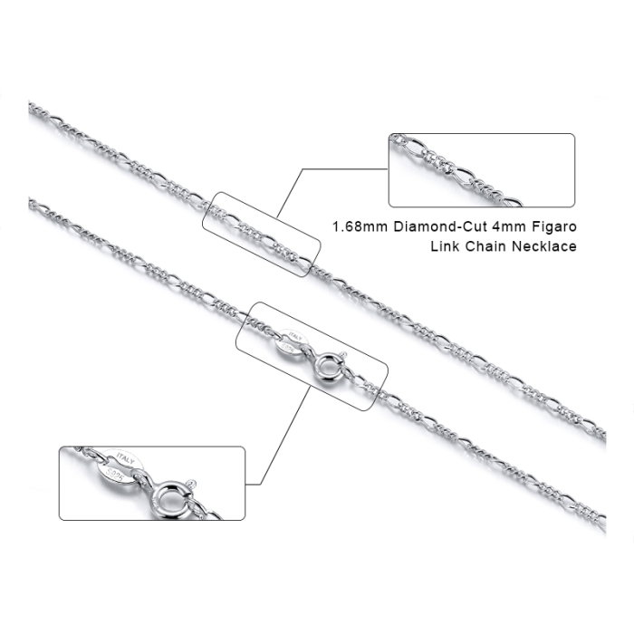 Colier argint 925 placat cu aur 18K, FIGARO, UNISEX, 55 cm, 1,7 mm [6]