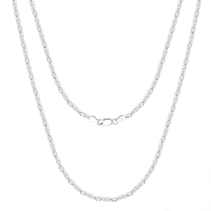 Colier argint 925 placat cu rodiu, Bali, UNISEX, 55 cm, 2,5 mm [1]