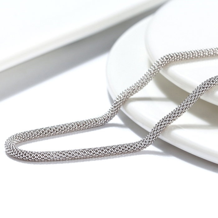 Colier argint 925 placat cu rodiu, Popcorn, 60 cm, 3 mm [5]