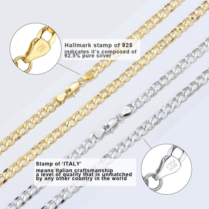 Colier argint 925 placat cu rodiu, 55 cm, 5 mm [3]