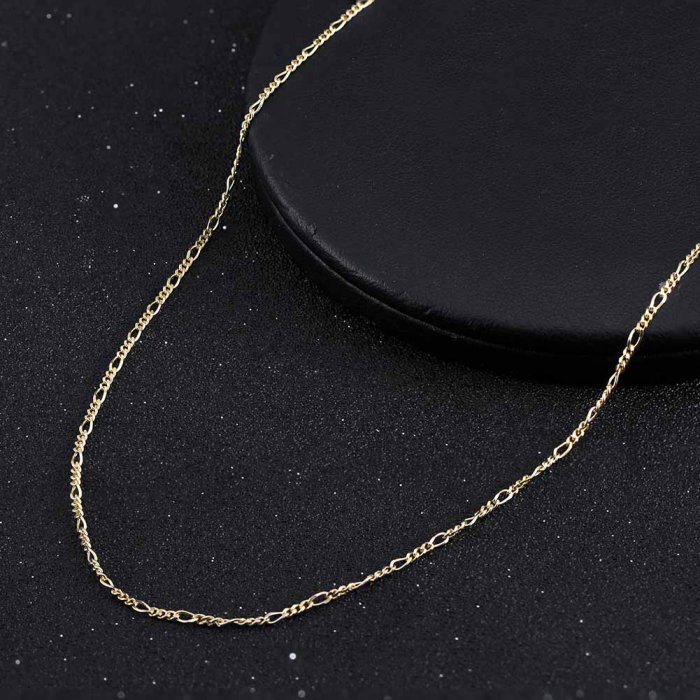 Colier argint 925 placat cu aur 18K, FIGARO, UNISEX, 55 cm, 1,7 mm [5]