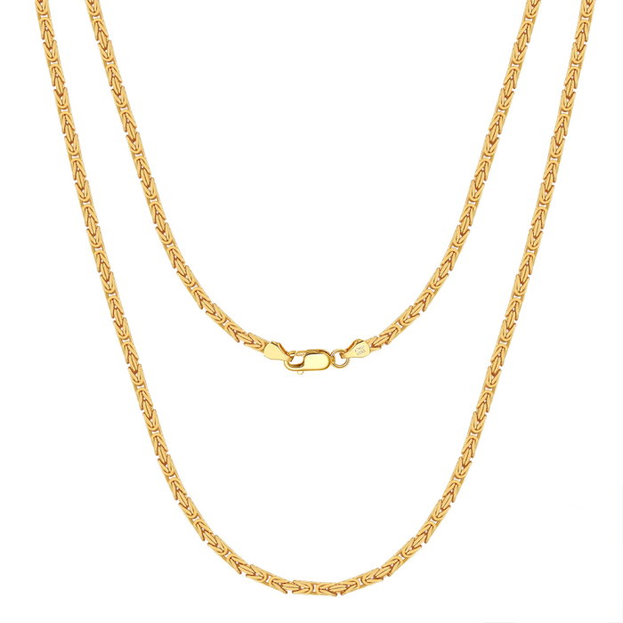 Colier argint 925 placat cu aur 18K, Bali, UNISEX, 55 cm, 2,5 mm [1]