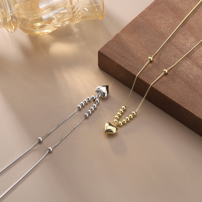 Colier argint 925 placat cu rodiu cu inimioara [5]