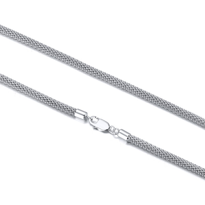 Colier argint 925 placat cu rodiu, Popcorn, 60 cm, 3 mm [1]