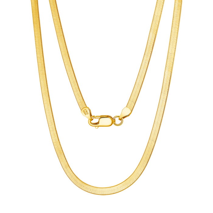 Colier argint 925 placat cu aur 18K, 50 cm, 3 mm, UNISEX [1]