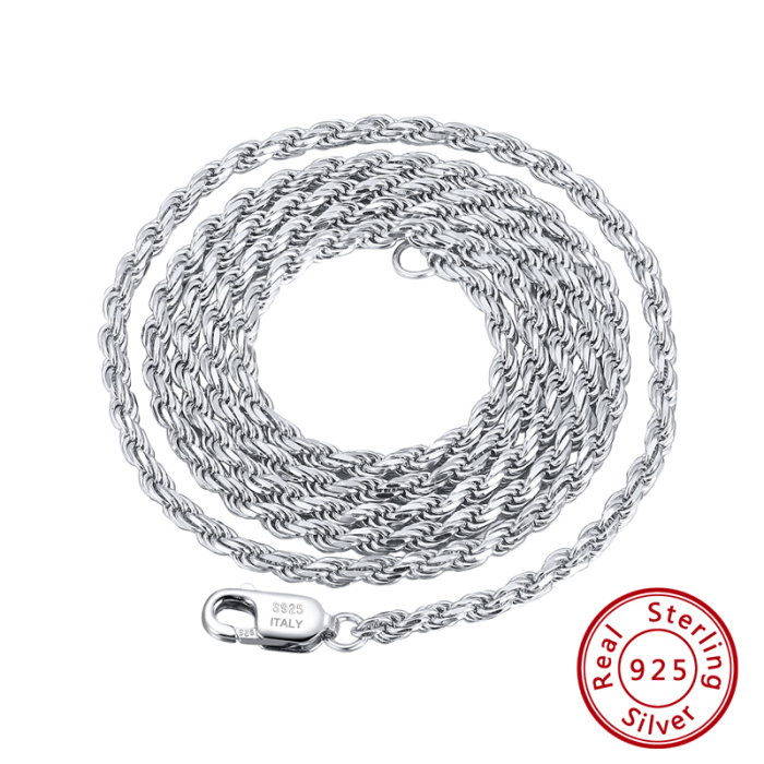 Colier argint 925 placat cu rodiu, impletit, UNISEX, 50 cm, 2,3 mm [3]