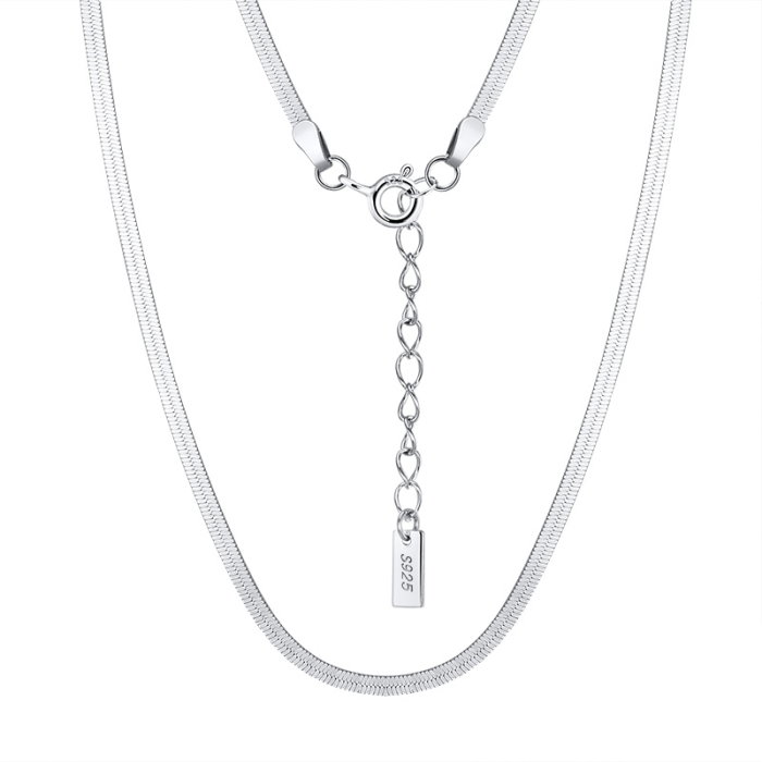 Colier argint 925 plat placat cu rodiu, 40 cm [1]