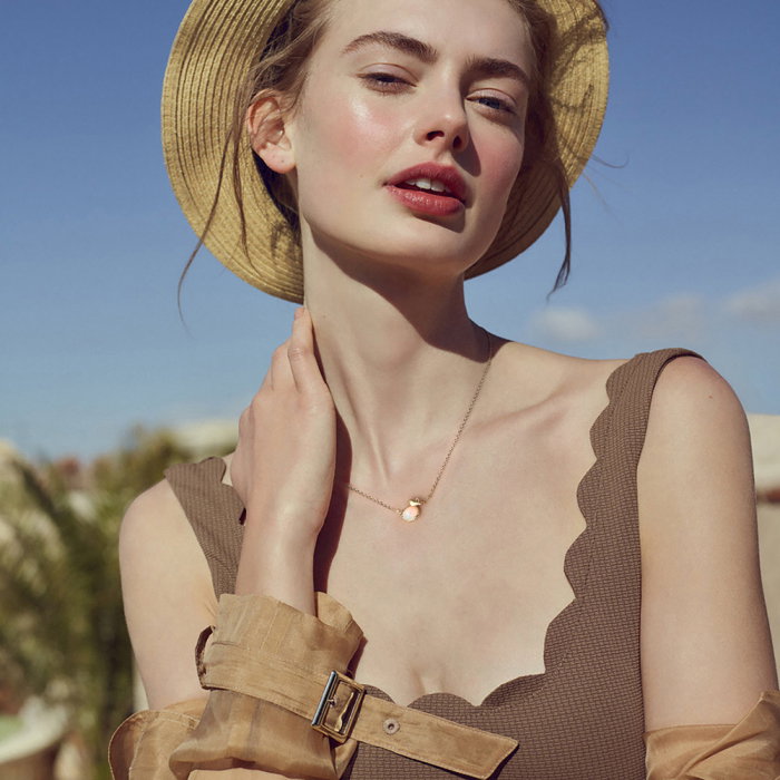 Colier argint 925 placat cu rodiu cu opal natural [2]