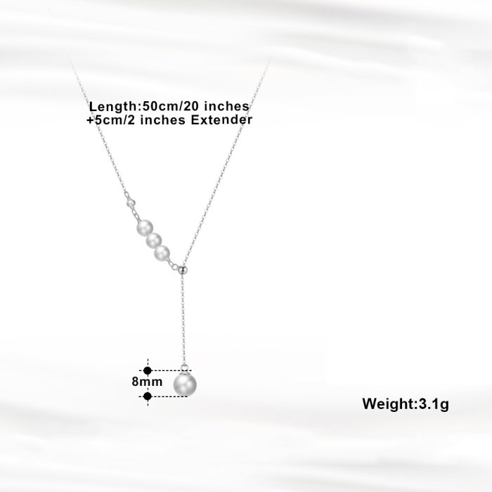 Colier argint 925 placat cu rodiu cu perle naturale [4]