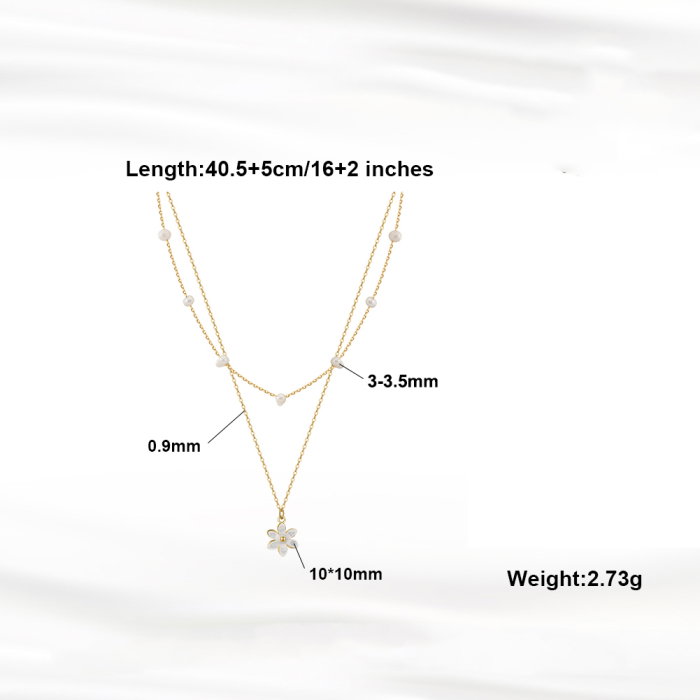 Colier argint 925 placat cu aur 14K cu perle naturale [5]