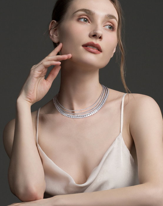 Colier argint 925 placat cu rodiu cu zirconiu, 40 cm, 1,5 mm [7]