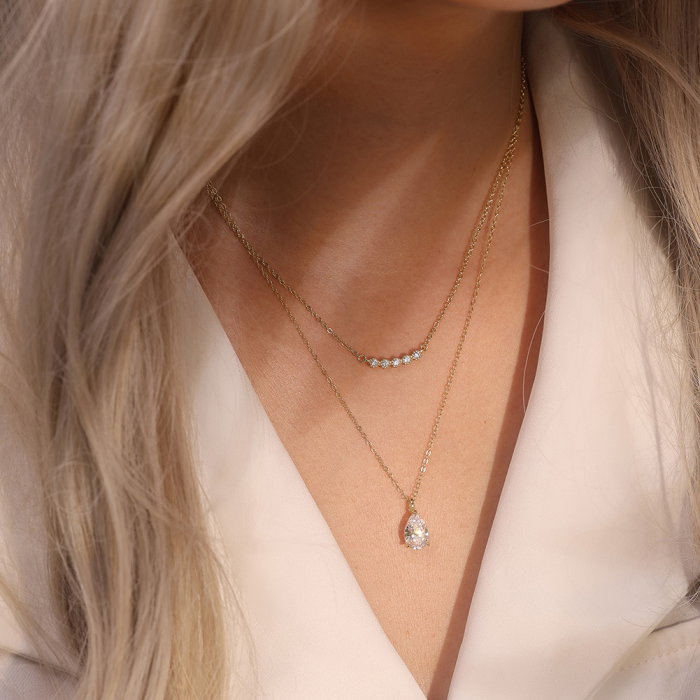 Colier argint 925 placat cu rodiu cu zirconiu [4]