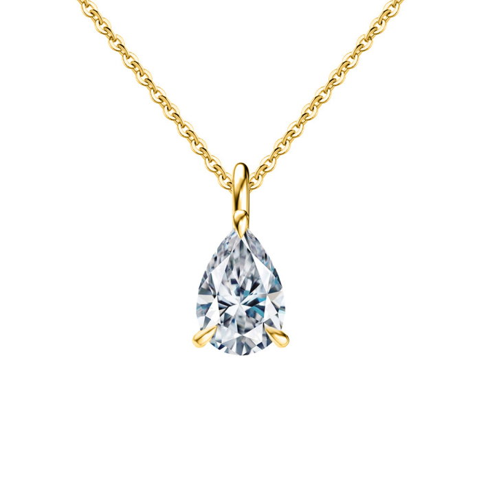Colier argint 925 placat cu aur 14K cu zirconiu [1]