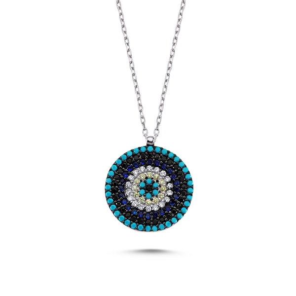 Colier argint 925 rodiat banut cu zirconii multicolore - Be Elegant CTU0077 [2]