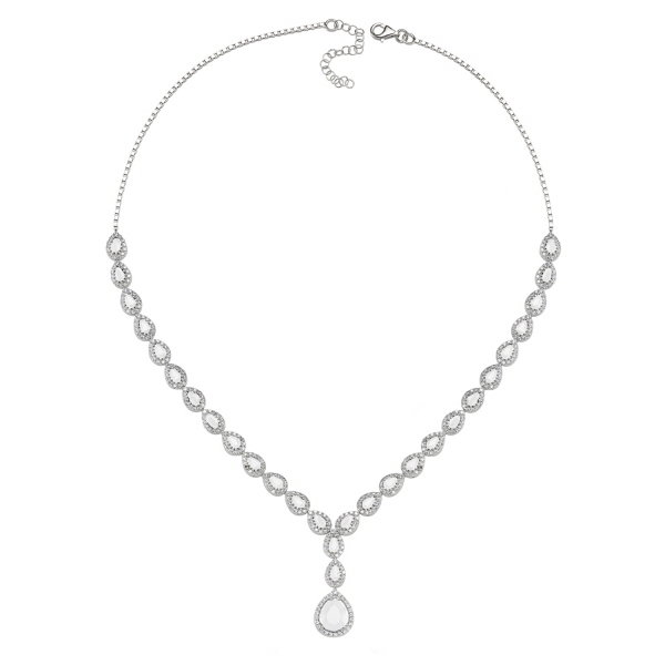 Colier argint 925 rodiat cu zirconii albe - Be Elegant CSTU0033 [1]