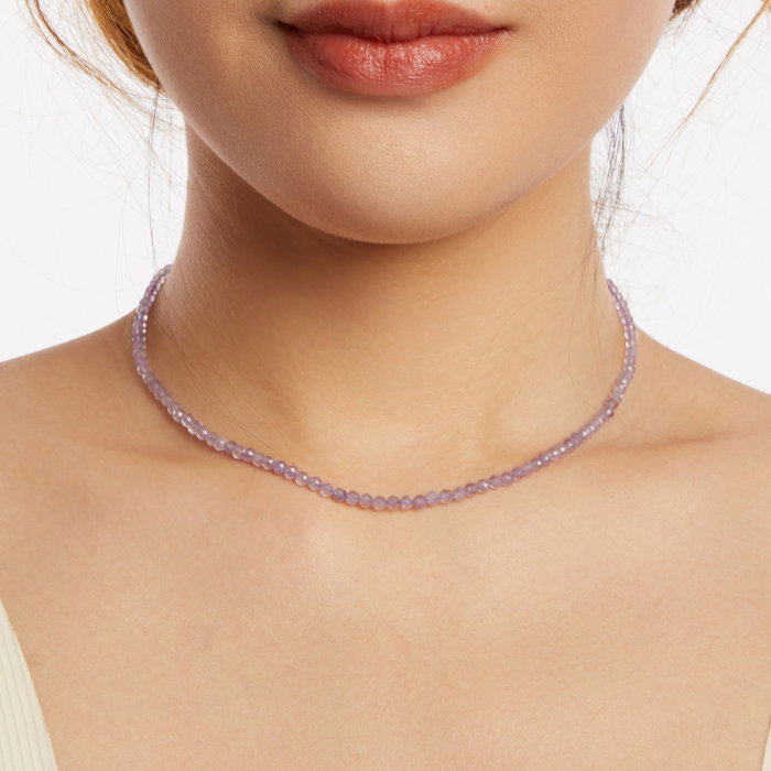 Colier argint Ametist Natural [9]