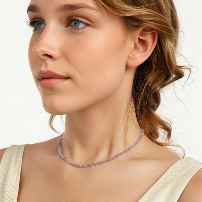 Colier argint Ametist Natural [6]