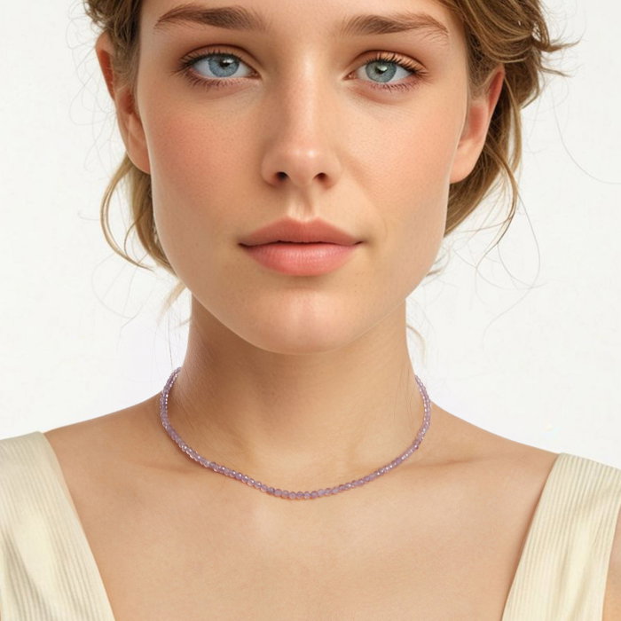 Colier argint Ametist Natural [2]