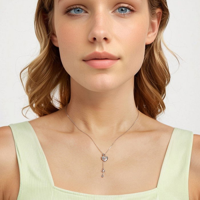 Colier argint cheia dragostei [4]