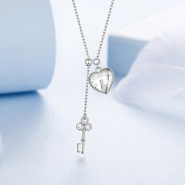 Colier argint cheia dragostei [5]