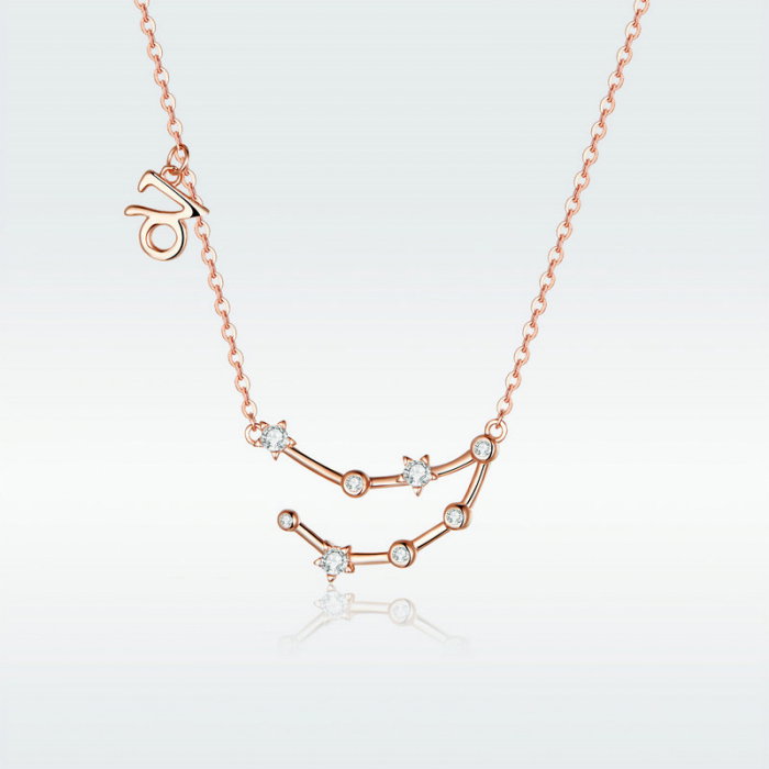 Colier argint Constelatia Capricorn placat cu aur roz [2]