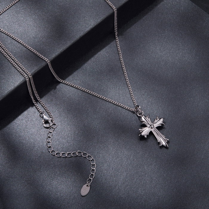 Colier argint cruce cu Moissanit [7]