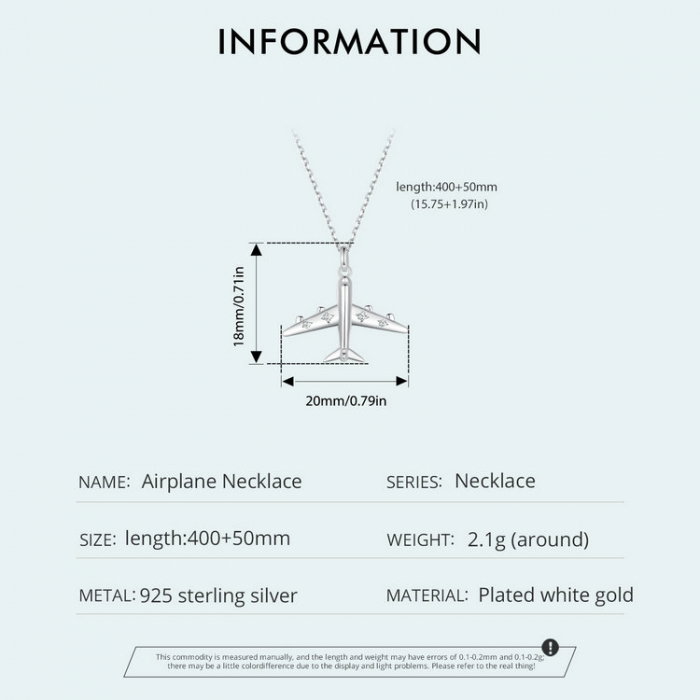 Colier argint cu avion cu zirconii [8]