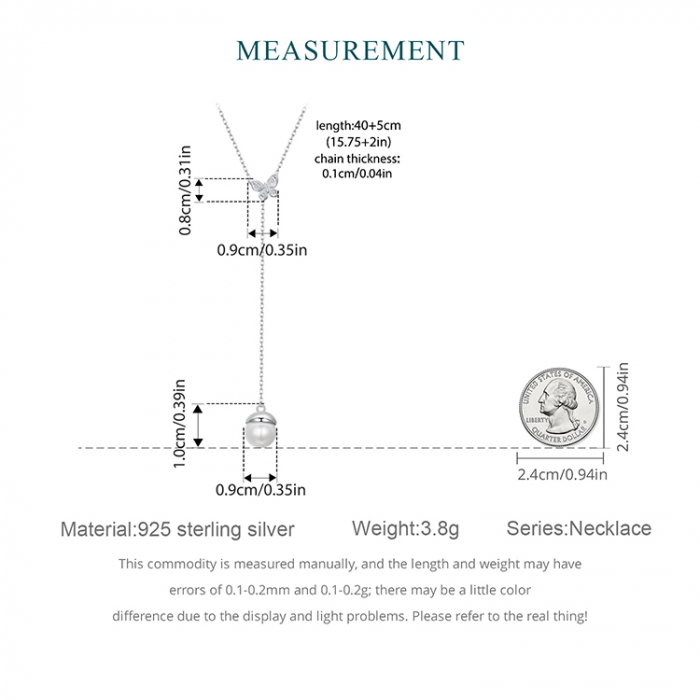 Colier argint cu fluture si perla [13]