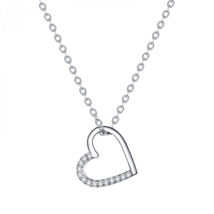 Colier argint cu inima si zirconii [1]