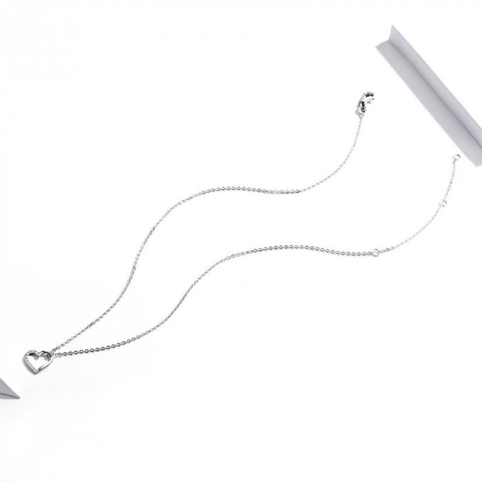 Colier argint cu inima si zirconii [6]