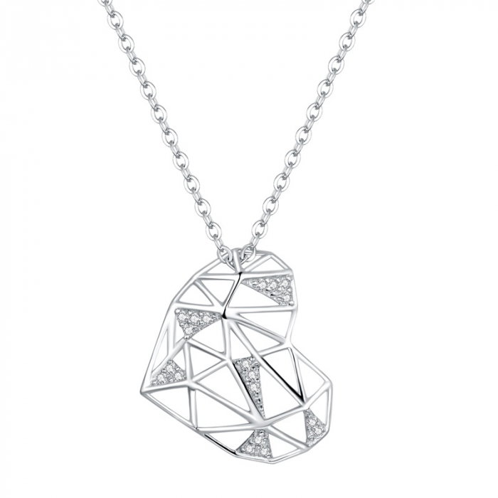 Colier argint cu inima si zirconii [1]