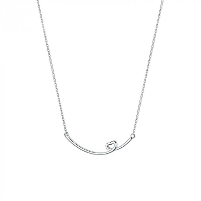 Colier argint cu inimioara placat cu rodiu [1]