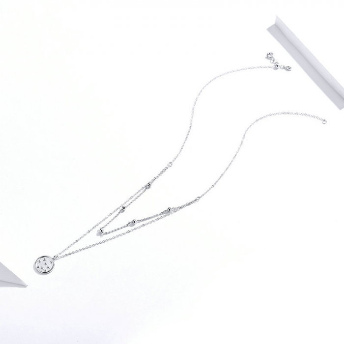 Colier argint cu lant dublu placat cu rodiu [3]