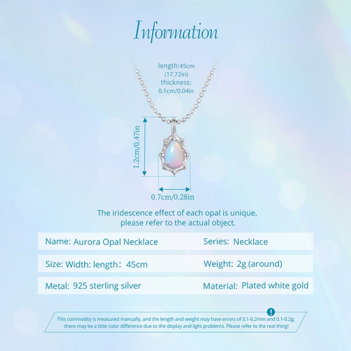 Colier argint cu opal sintetic [16]