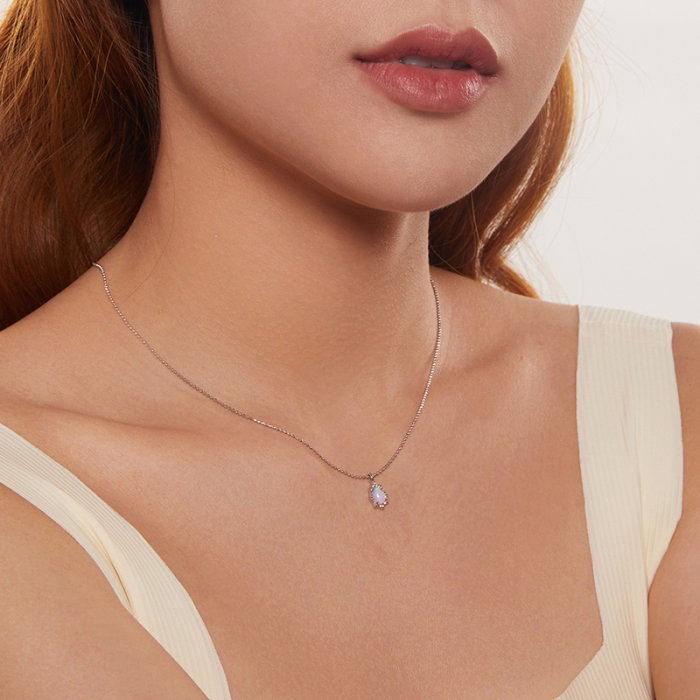 Colier argint cu opal sintetic [5]