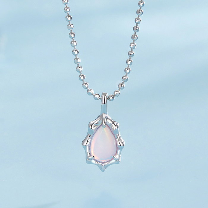 Colier argint cu opal sintetic [3]