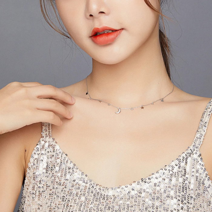 Colier argint cu pandante astrale [2]