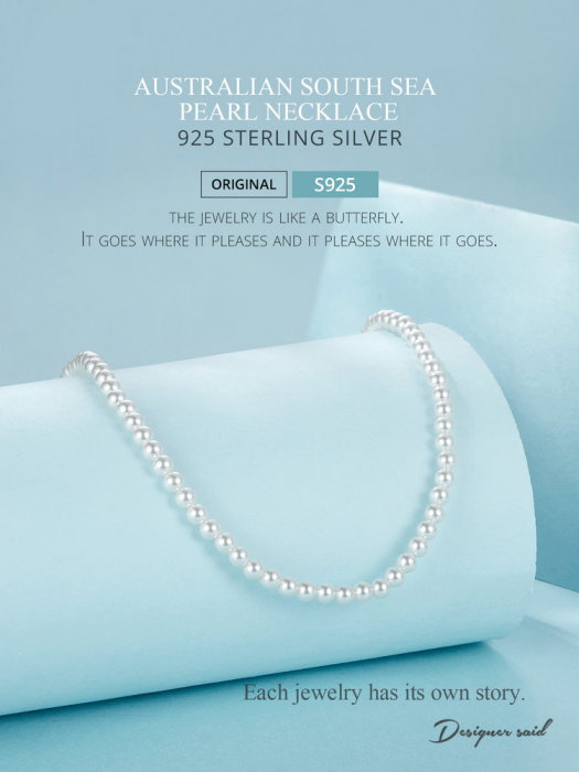 Colier argint cu perle australiene (imitatii) [12]