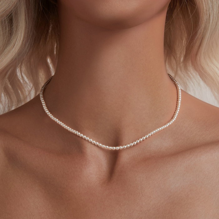 Colier argint cu perle australiene (imitatii) [2]