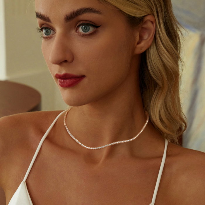 Colier argint cu perle australiene (imitatii) [4]