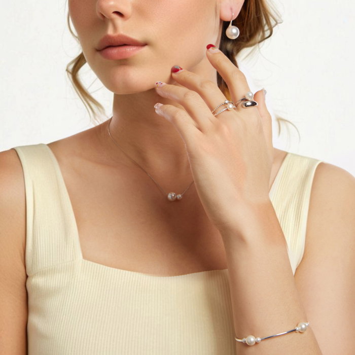 Colier argint cu perlute [6]