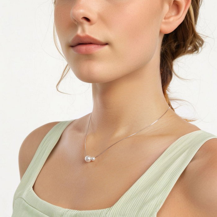 Colier argint cu perlute [10]