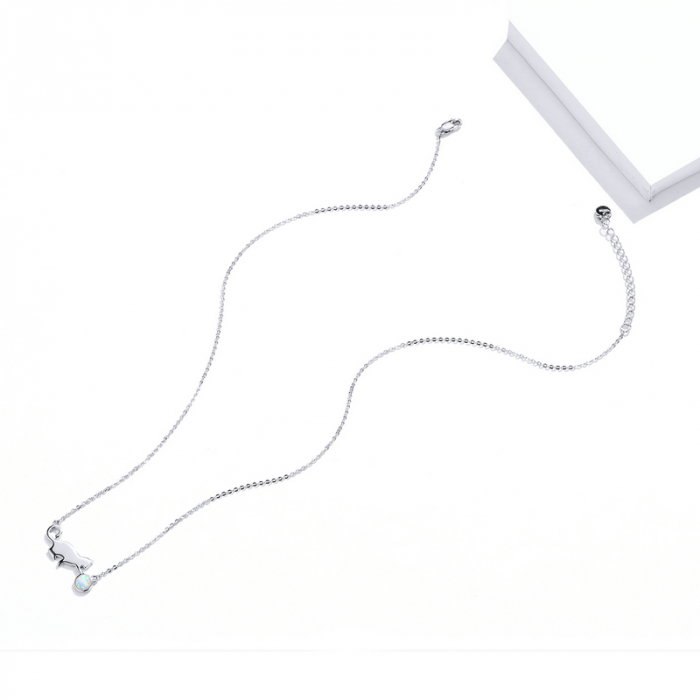 Colier argint cu pisicuta si ghem de opal [4]