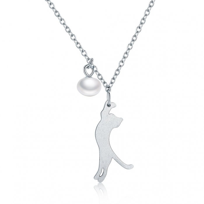 Colier argint cu pisicuta si perluta [1]