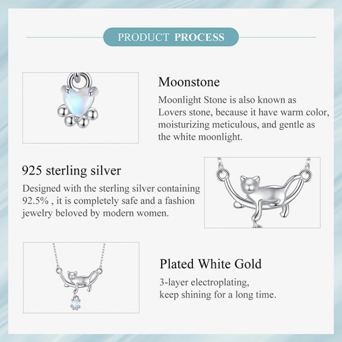 Colier argint cu pisicute si piatra lunii [12]