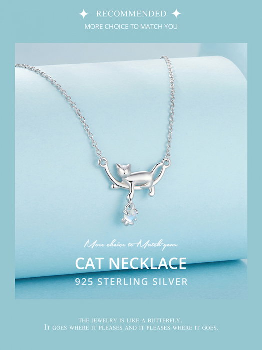 Colier argint cu pisicute si piatra lunii [15]