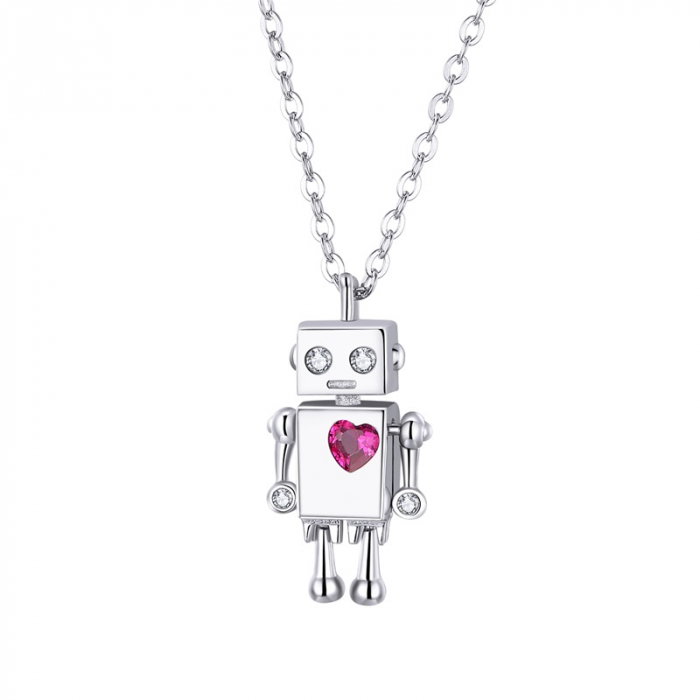 Colier argint cu robotel amorezat [1]