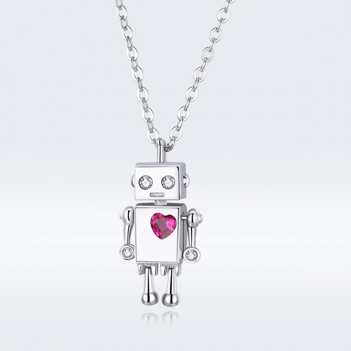 Colier argint cu robotel amorezat [8]